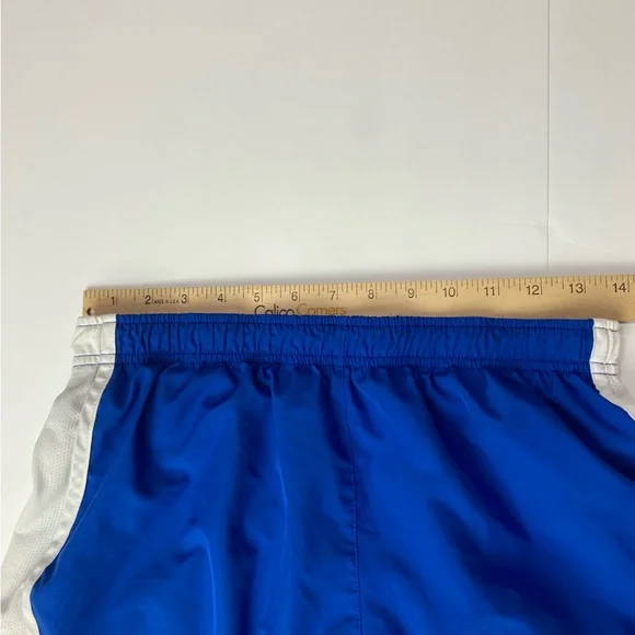 Nike Tempo blue white side panel running shorts brief lined size medium - Picture 12 of 13